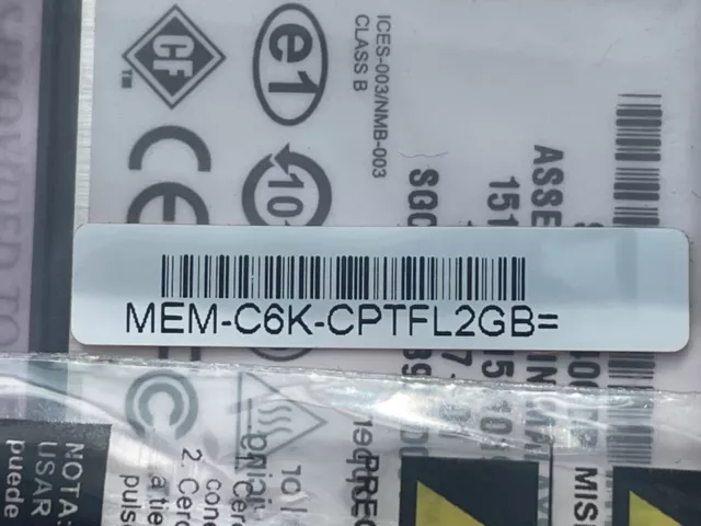 CISCO REFRESH MEM-C6K-CPTFL2GB Catalyst 6500 Compact Flash Memory 2GB