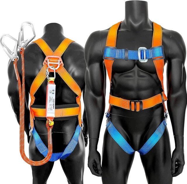 FULL BODY SAFETY Harness Tool Fall Protection,Osha/Ansi Compliant, D