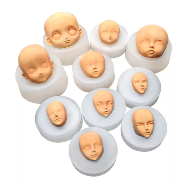 Accessories Clay Head Sculpey 3D Facial Mould Baby Face Silicone Molds