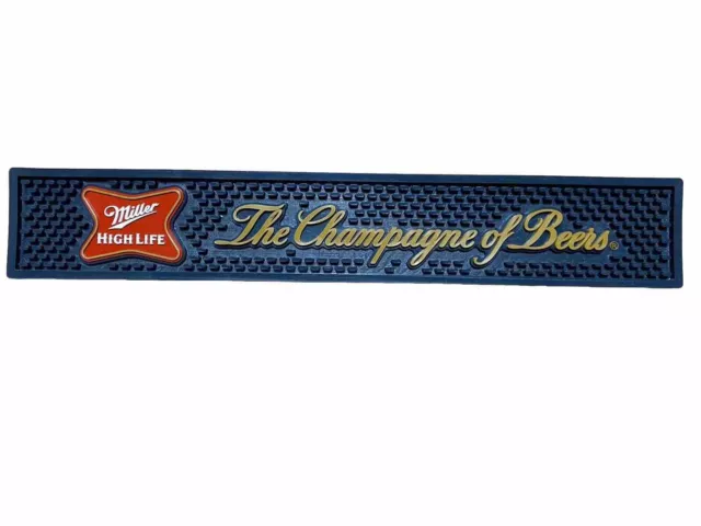 Miller High Life Bar Rail Spill Mat 3.5” X 21” Brand New!