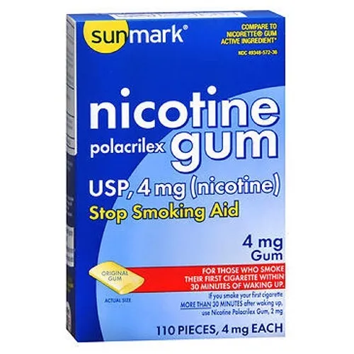 Sunmark Nicotine Polacrilex Gomme 4 MG Nombre De 110 Par Sunmark