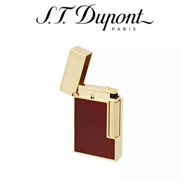 S.T. Dupont - Ligne 2 (Line 2) Lighter - Red & Gold - Soft Flame Lighter