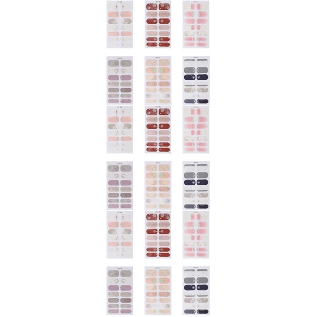 18 pegatinas para esmalte de uñas con marcador de uñas