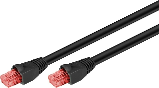 CAT 6 Outdoor-Patchkabel, U/UTP, Schwarz; CAT 6 Outdoor-Patchkabel, U/UTP, Schwa