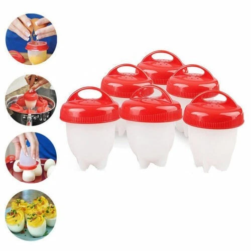 Cuociuova In Silicone Kanyka - 6 Pezzi Per Uova Sode Senza Guscio, Antiaderente - Foto 9