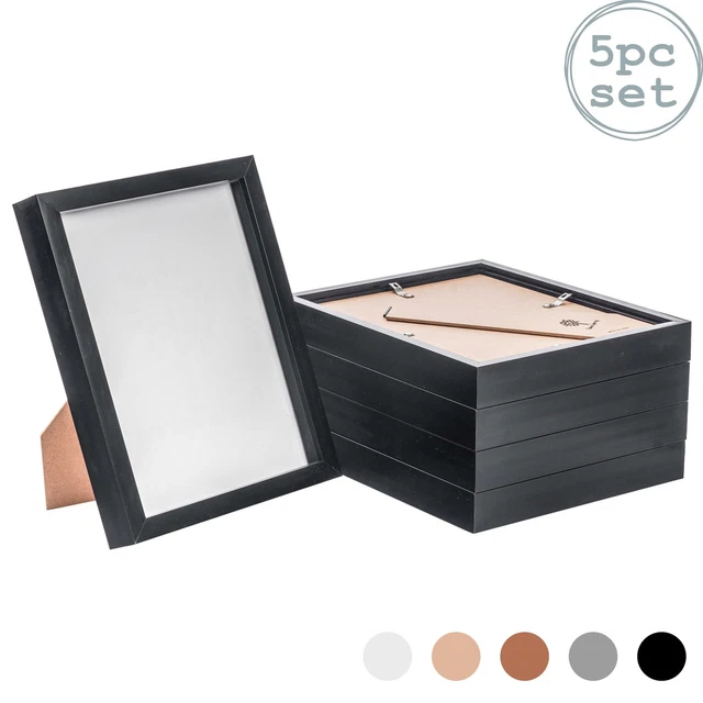 5x 3D Box Photo Frames Standing Hanging Craft Shadow Frame 8 x 10" Black