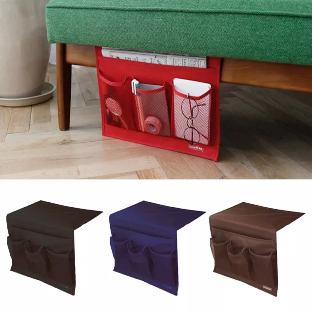 Sofa Bedside Bed Caddy Pockets Organizer Hanging Bag Holder Phone Remote Storage