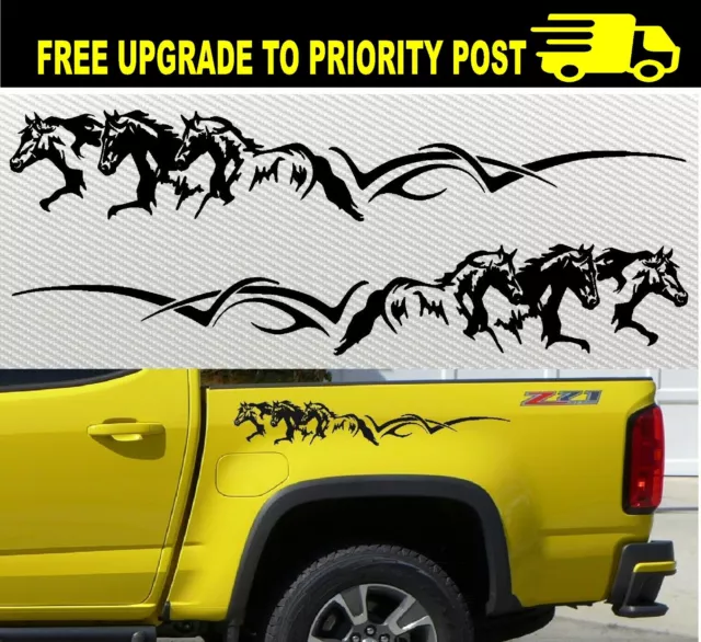 4x4 car ute Horse Stripes decal Stickers Pair 600mm