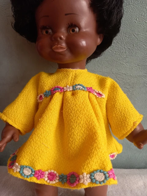 Ancienne Poupée Noire Gégé Raynal Petitcollin Sic - 46 Cm - Années 1960 - France