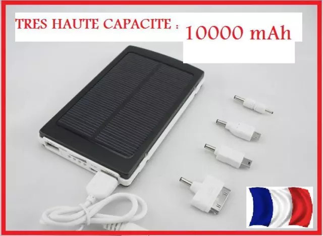 10000 mAh Batterie externe solaire chargeur de secours universel USB voyage wild