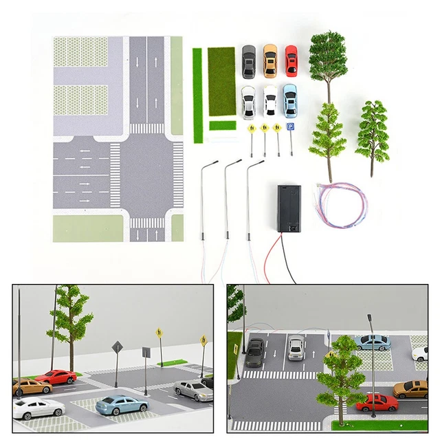 Vitrine Garage 1/64 Avec LED – Scène De Stationnement Pour Voitures Miniatures, Modèle A