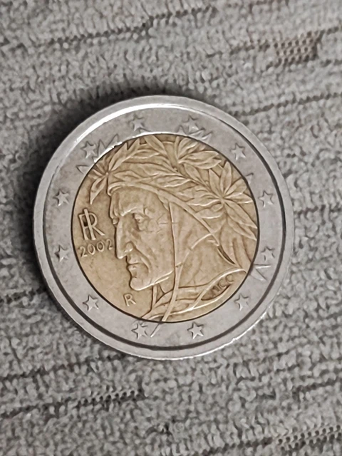 RARE PIÈCE DE 2 euros Italie 2002 Dante Alighieri EUR 100,00 - FR