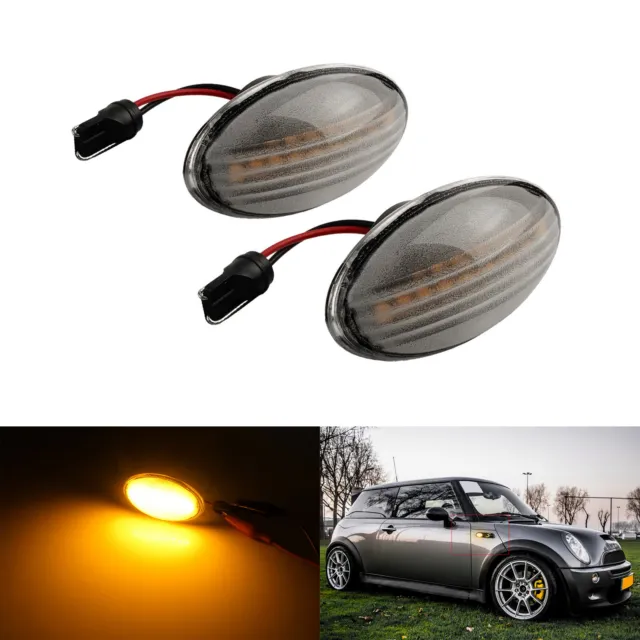 Feux LED Clignotant Répétiteur Transparent G+D Pour Mini R50 R53 Cabriolet R52