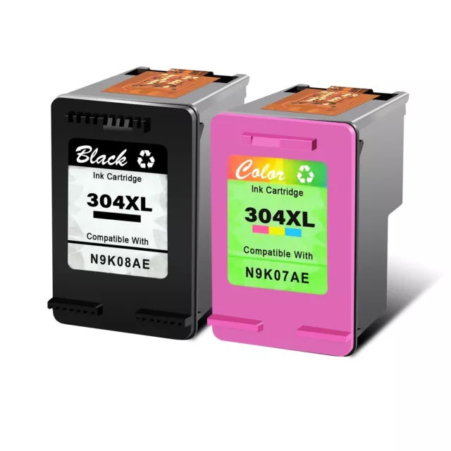 2xDruckerpatronen für HP 304XL 304 XL DeskJet 2623 2630 2634 3720 3733 3735 3750