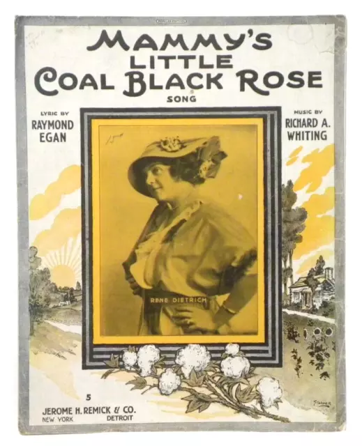 Vintage Sheet Music - Mammy's Little Coal Black Rose 1916