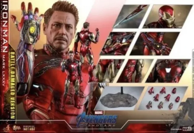Hot Toys Avengers Endgame Iron Man Mark LXXXV Battle Damaged 1/6