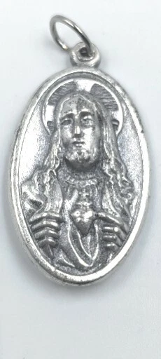 VINTAGE CATHOLIC SACRED Heart Of Jesus & Our Lady Of Mt Carmel Double ...