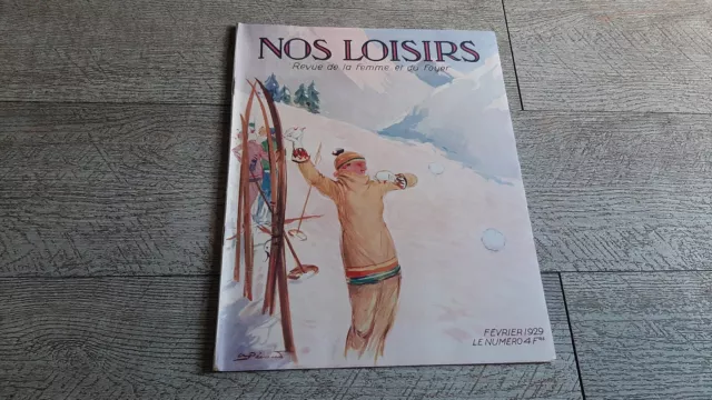 nos loisirs revue de la femme et du foyer 1929 mode ouvrages de dames pécoud ski