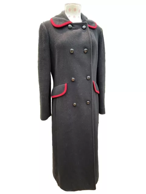 Vintage 60’s 70’s 100% Pure Wool Women’s LG. Loden Coat Long Winter Red Size 12?