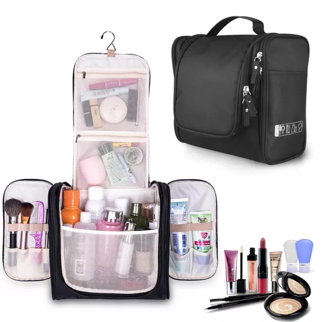 Waterproof & Hanging Men Women Travel Toiletry Organizer Cosmetic Wash Bag Case