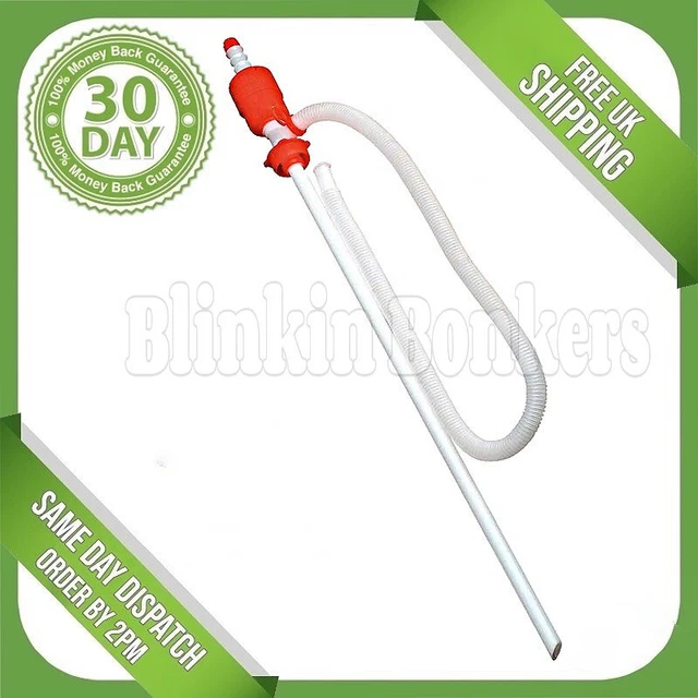 LARGE HAND SIPHON Syphon Water Fuel Liquid Transfer Pump Tube Hose