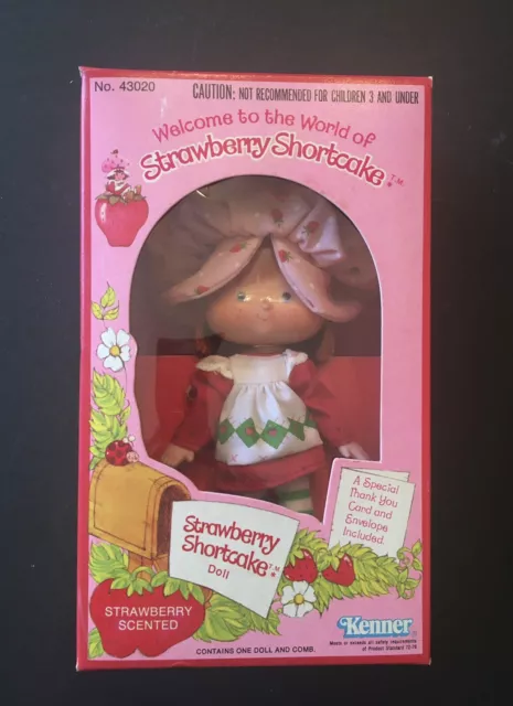 Vintage 1980 Strawberry Shortcake Doll w/Thank You Card  #43020