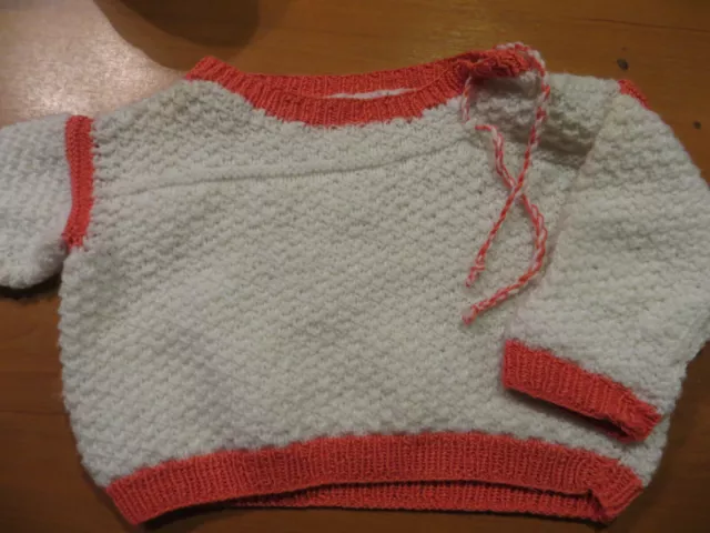 Vintage Babymode oder Puppenkleidung alt antik Pullover gestrickt