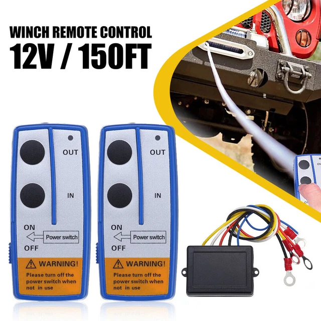 12V 150FT WIRELESS Recovery Winch Remote Control Kit For UTV ATV