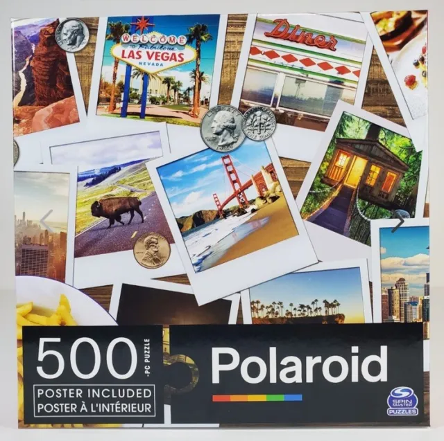 Polaroid Retro Road Trip USA Jigsaw Puzzle 500 Pieces Spin Master #6063757 BNIP
