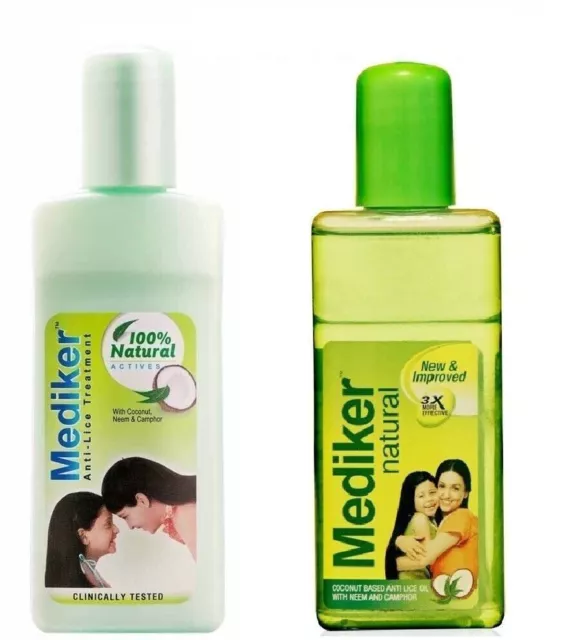 Shampoo trattamento anti-pidocchi Mediker + olio per capelli PACCHETTO...