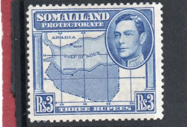 Somaliland GV1 1938 3r bright blue sg 103 HH.Mint
