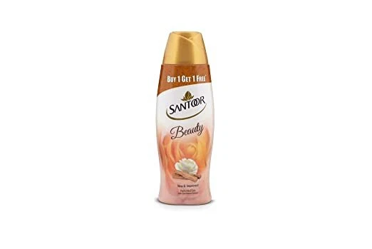 Santoor Sándalo Perfumada Talco Polvo Para Hermoso Fresco Rostro Glow, 150g