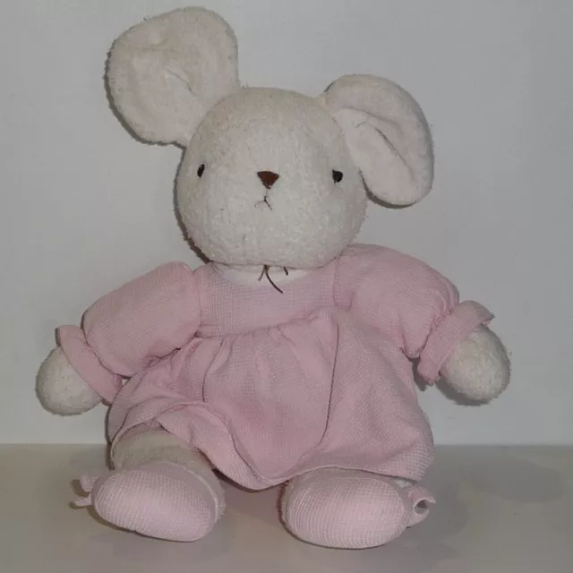 Doudou Souris Nounours - Rose blanc