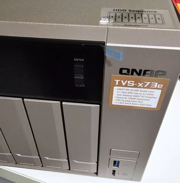 Nas QNAP TVS-873e 8bay, 4g Ram