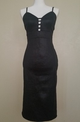 Haute Monde Fitted Dress | Spaghetti Straps | Black | Size S | NWOT