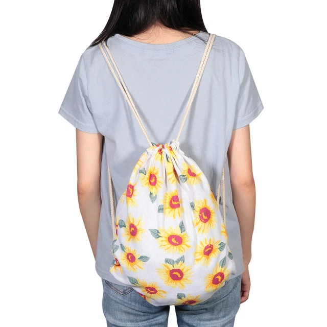 Cinch Sack Ladies Backpack Mochila De Viaje Para Mujer Printing 2