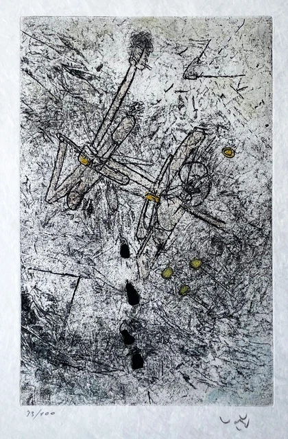 Roberto MATTA "DROITES LIBEREES" , 1971 Acquaforte acquatinta originale firmata