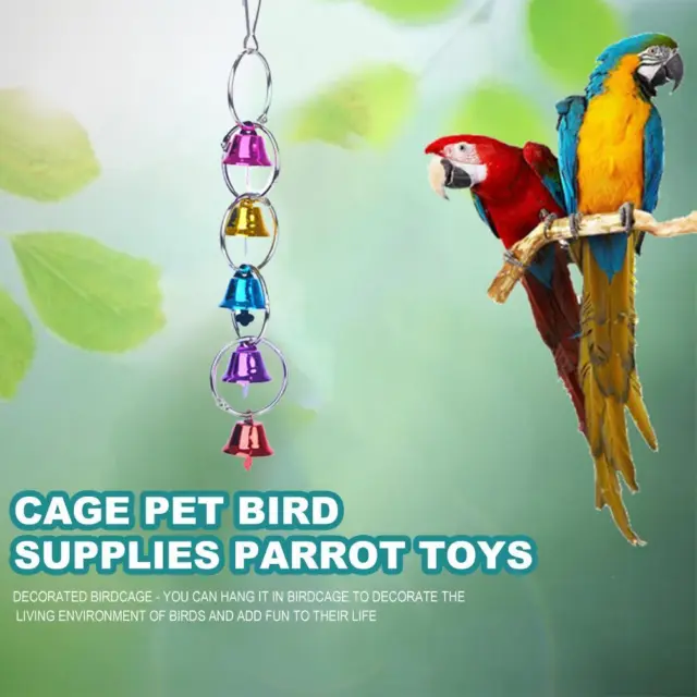 ADAGG Kleine Papageienglocke, bunt, handgefertigt, für Haustiere, Schmuck zum Au
