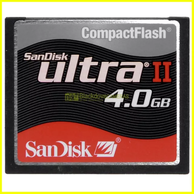 Scheda di memoria compact flash Sandisk Ultra II 4Gb  15Mb/s Memory Card. CF