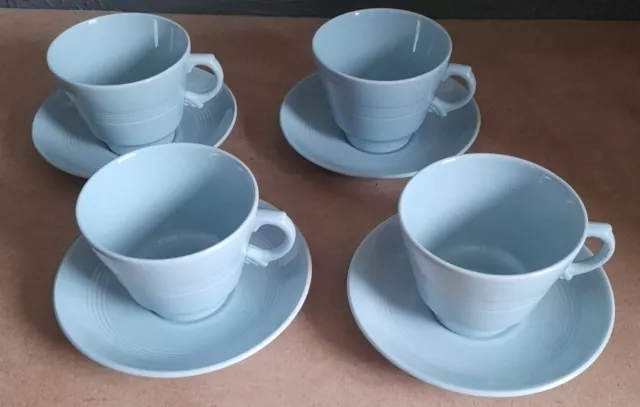 Woods Ware Iris Set Of 4 Cups And Saucers