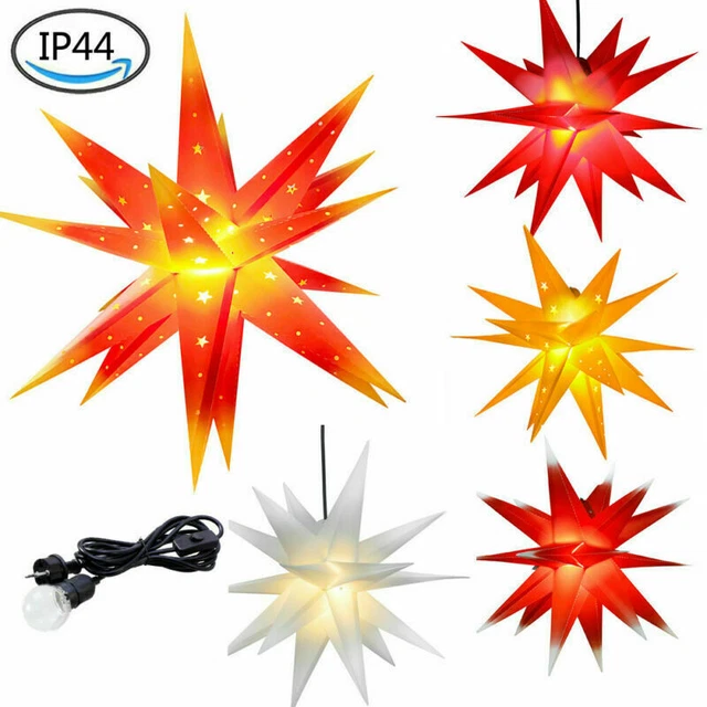 Ø60cm LED Weihnachtsstern IP65 Innen Außen Weihnachts Deko Adventsterne 3D Stern