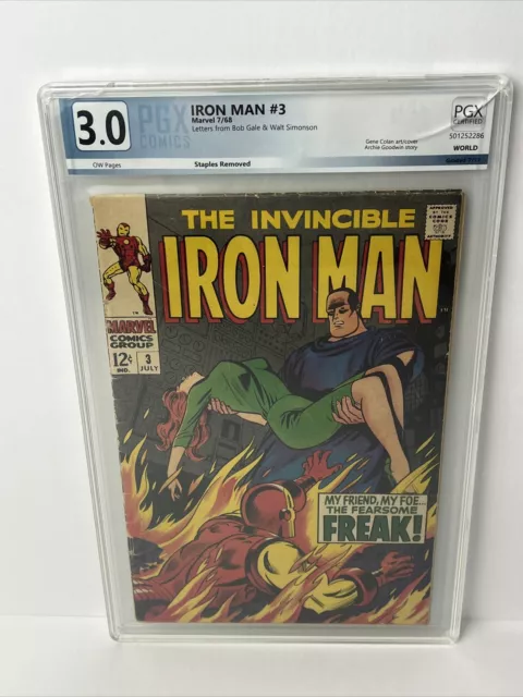 The Invincible Iron Man #3 CGC 3.0 Letters From Bob Gale & Walt Simonson 1968