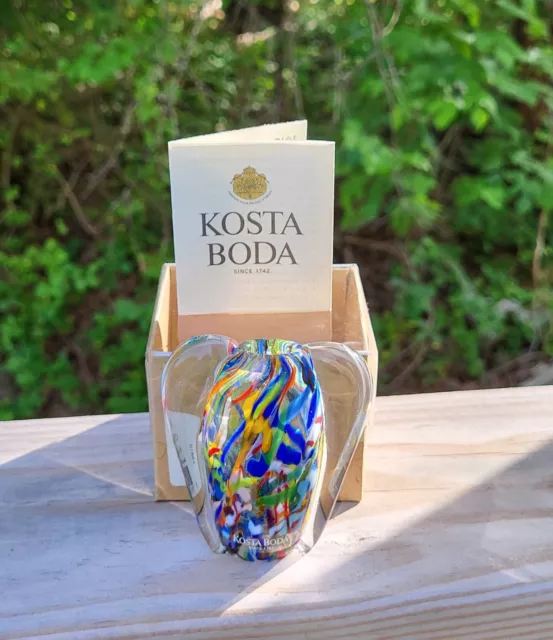 Vtg Kosta Boda Centilop Art Glass Vase Bertil Vallien Signed Numbered 48816 RARE