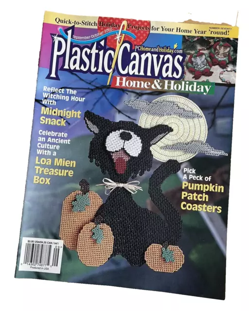 Plastic Canvas Home & Holiday Magazine Projects Pattern Sept Oct  2000 Halloween