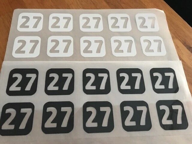 NUMÉRO 22 PACK DE 10 PATCHS FLOCAGES POUR MAILLOT SHORT SURVÊTEMENT CHAUSSETTES