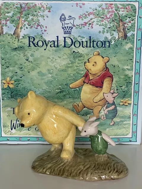 Royal Doulton Winnie The Pooh & Piglet The Windy Day Figure WP 2 70 Years Boxed