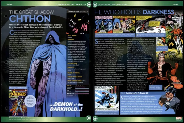Chthon - The Great Shadow #CT-01 Villains - Cosmic Marvel Fact File Page
