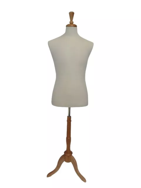 Classic Male Tailors Form / Dressmakers Dummy with wooden tri-base
