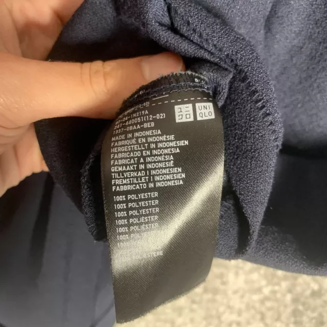 Uniqlo Damen-T-Shirt marineblau durchsichtige Box-Passform Größe Medium 6