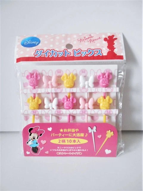 Disney Minnie & Ribbon Pick 10 Pieces Bento Box Food Pick